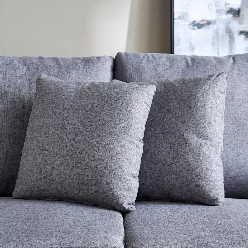 Prime 3-Seater Reversible Corner Fabric Sofa with 2 Cushions and Side Pocket