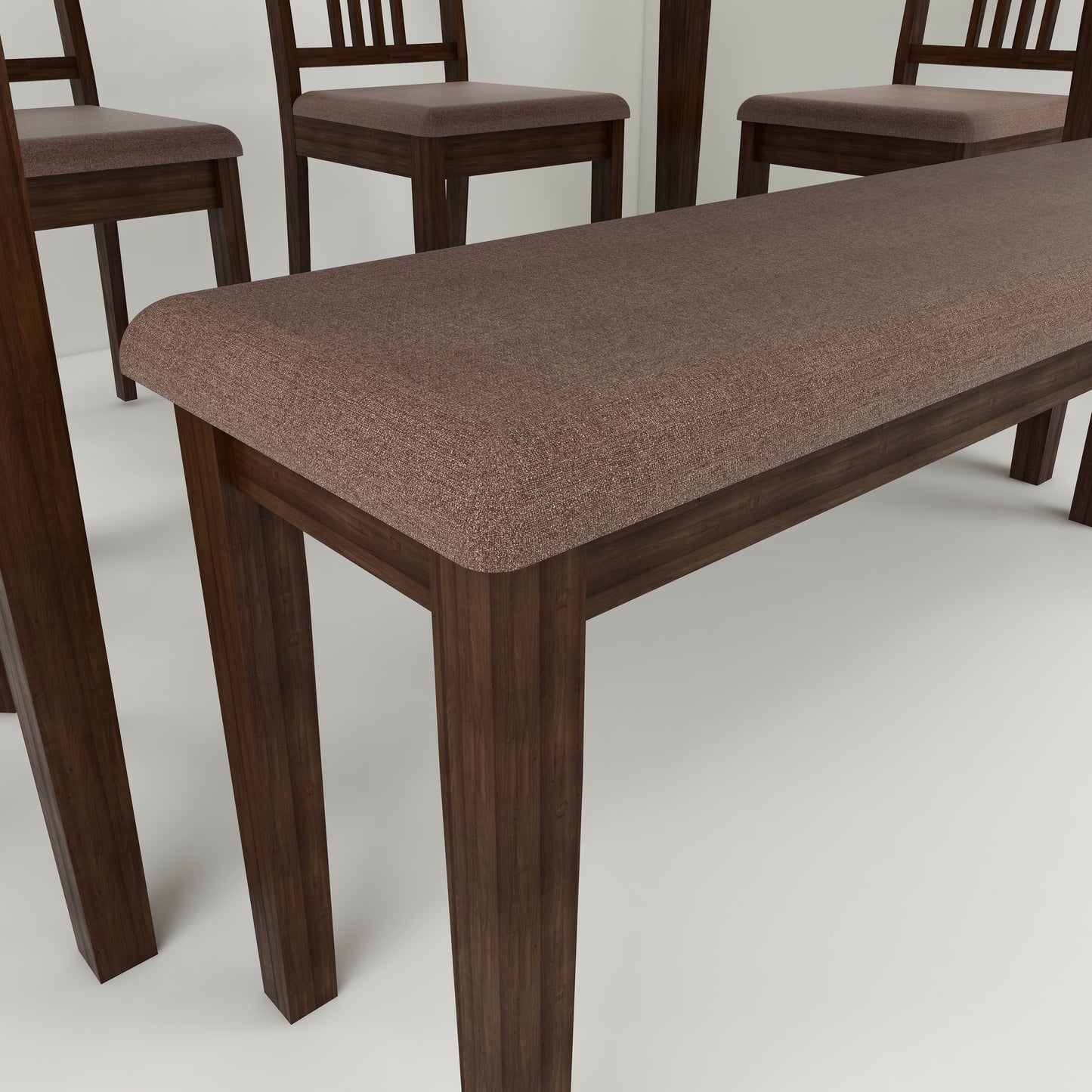 Monterey 4 Seater Solid Wood Dining Set With Bench