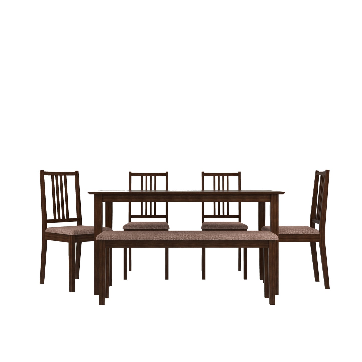 Monterey 6 Seater Solid Wood Dining Set With Bench