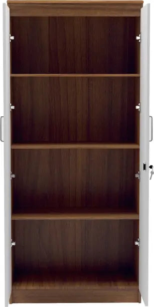 Twin Space Engineered Wood 2 Door Wardrobe (Finish Color - Teak, Knock Down)