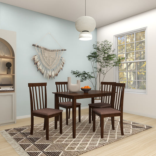 Houston 4 Seater Solid Wood Dining Set