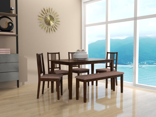 Monterey 6 Seater Solid Wood Dining Set With Bench