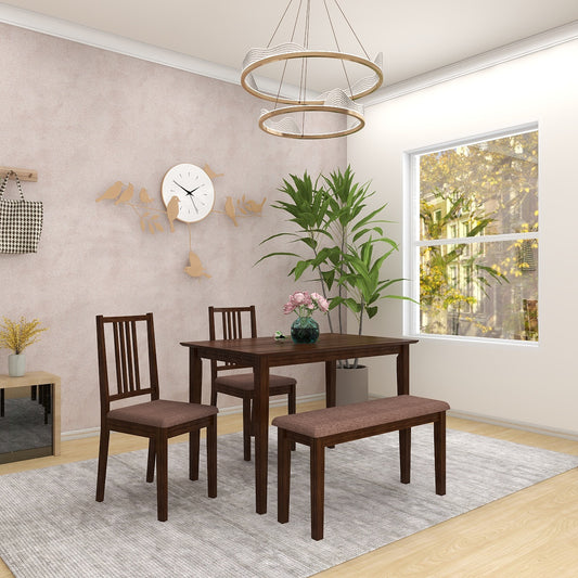 Monterey 4 Seater Solid Wood Dining Set With Bench