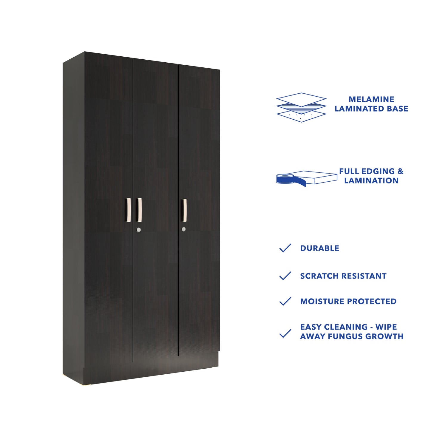 Kenzou 3 Door Wardrobe