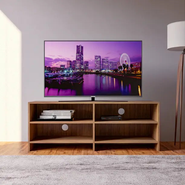 Floor Standing TV Entertainment Unit SetTopBox Stand/TV Cabinet Engineered Wood TV Entertainment Unit  (Finish Color - Teak, Knock Down)