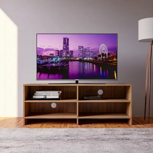 Floor Standing TV Entertainment Unit SetTopBox Stand/TV Cabinet Engineered Wood TV Entertainment Unit  (Finish Color - Teak, Knock Down)