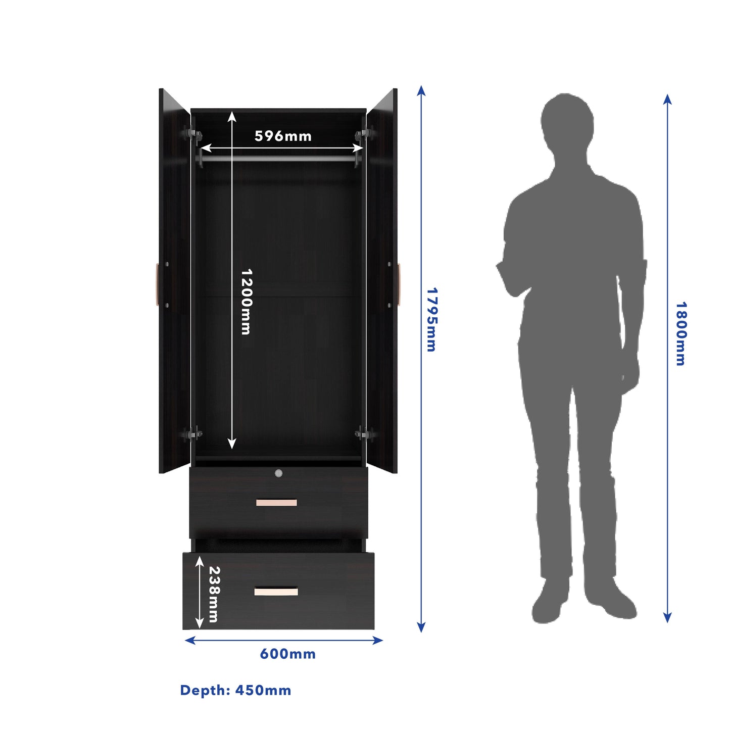 Ren 2 Door Wardrobe