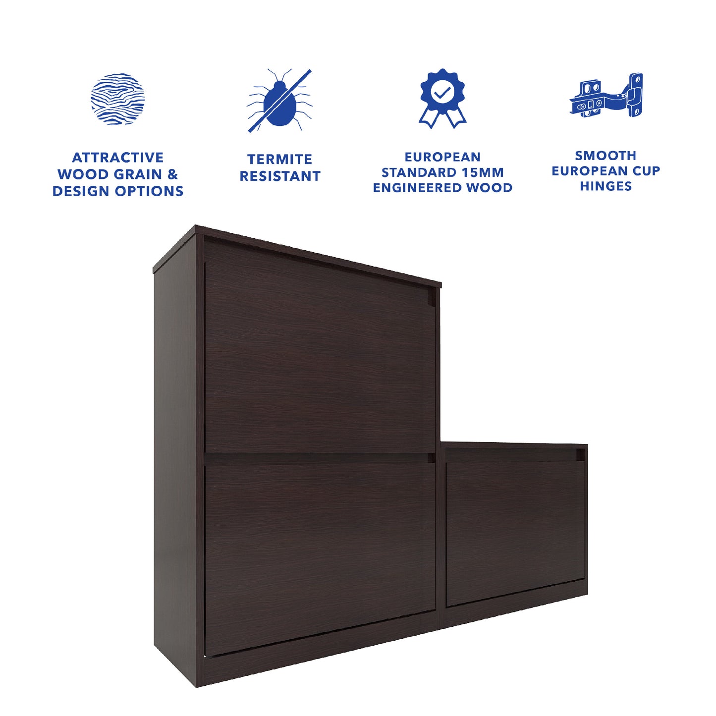 Kamiya Shoe Rack In Columbia Walnut