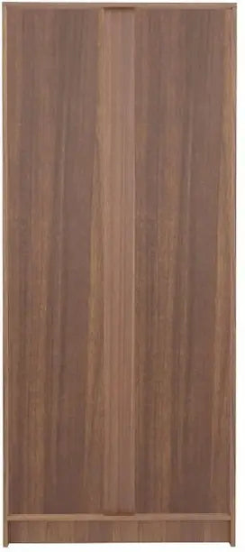 Twin Space Engineered Wood 2 Door Wardrobe  (Finish Color - Teak, Knock Down)